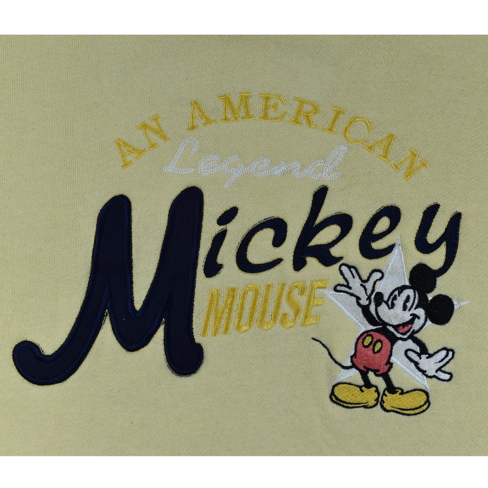 Vintage Mickey & Co American Legend Sweatshirt Yellow Large Disney Crewneck